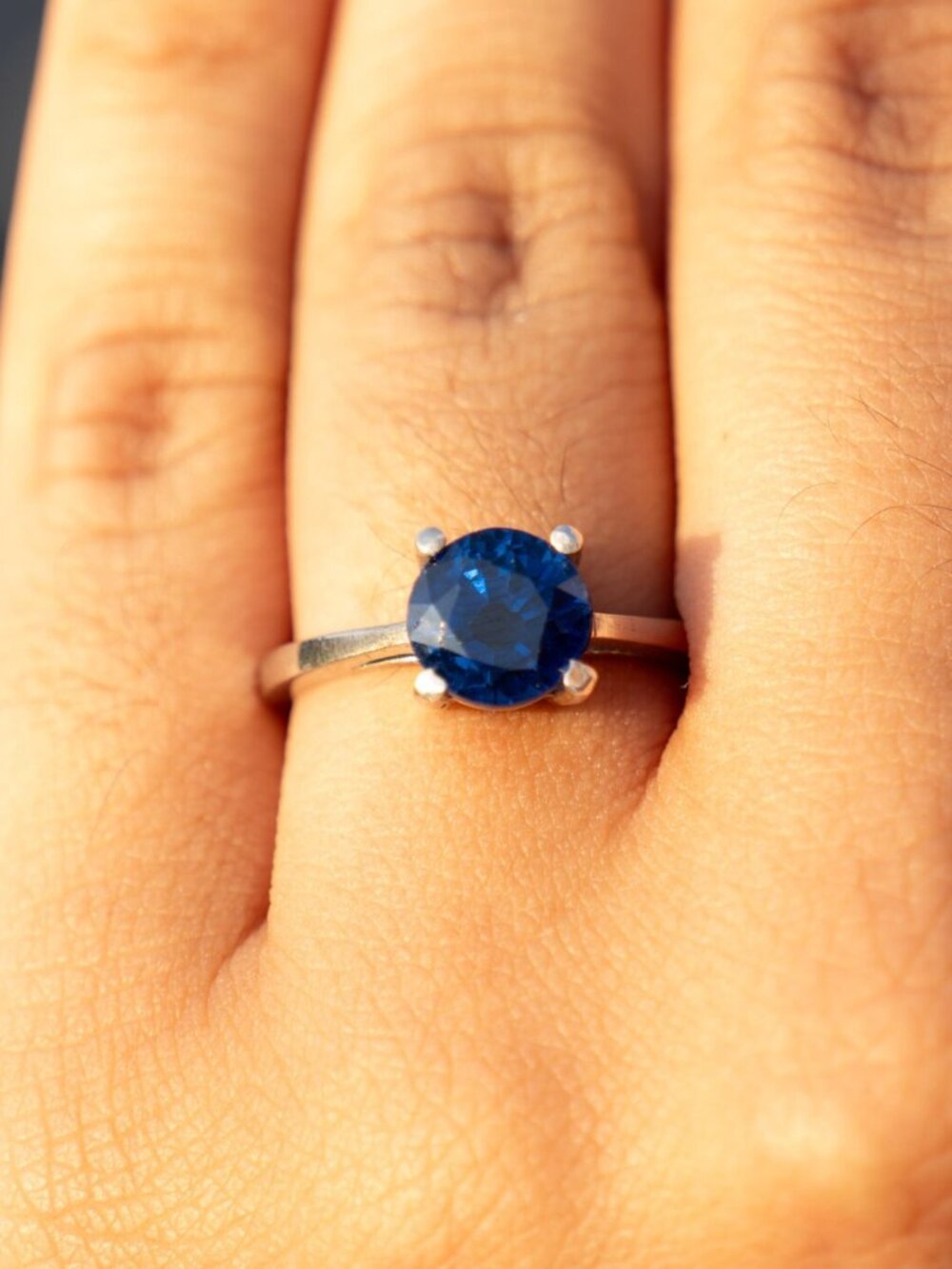 Natural Ceylon Blue Sapphire (Neelam) Ring US Size 8 Zodiac Capricorn Aquarius